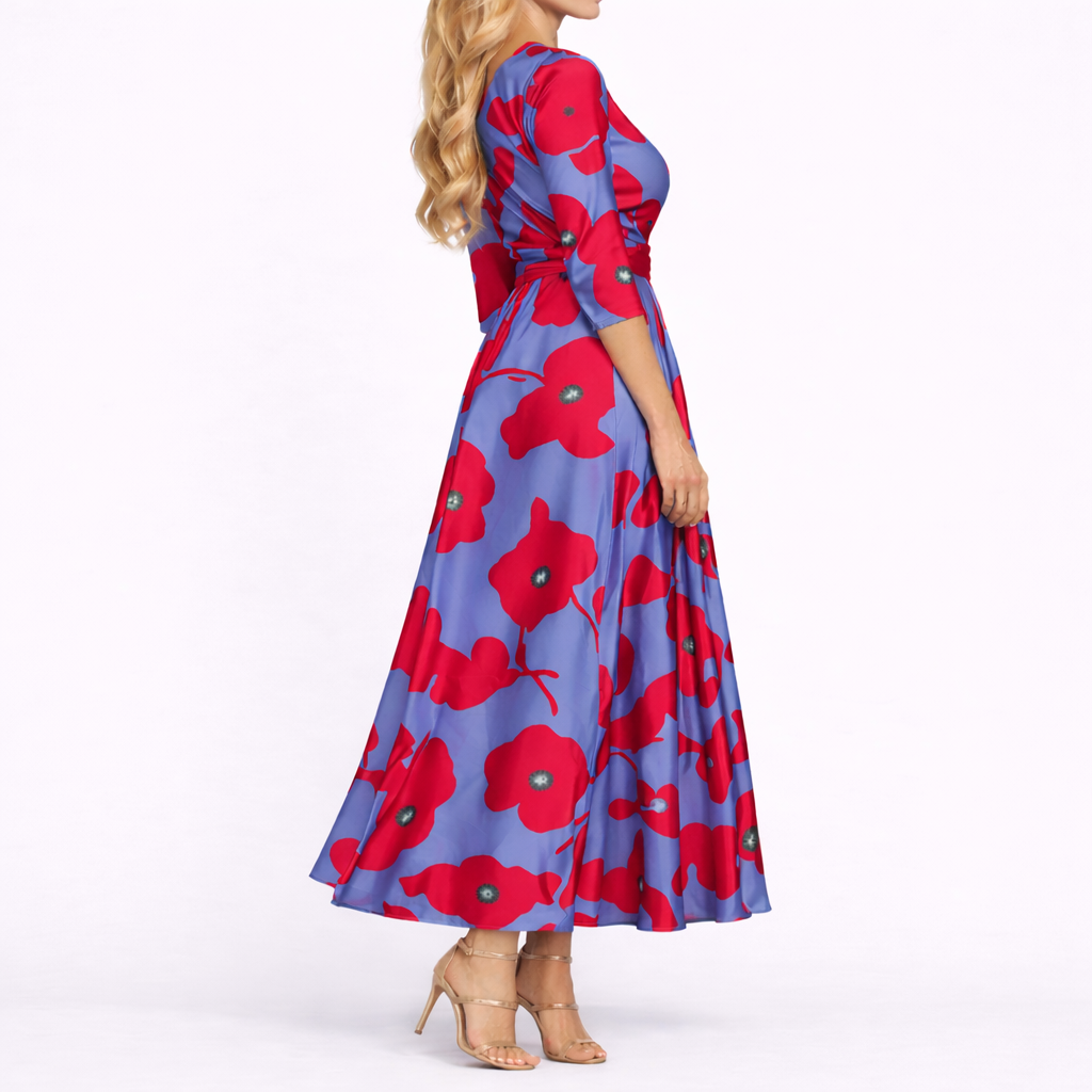 Maxi Dress Floral Print Elegant Flowing Silhouette Feminine Style