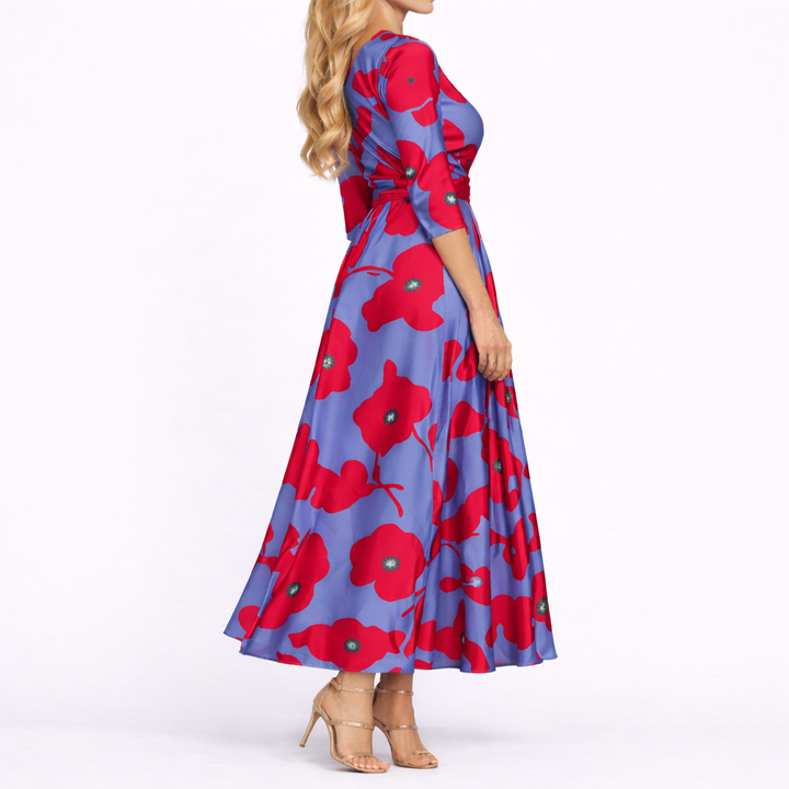 Maxi Dress Floral Print Elegant Flowing Silhouette Feminine Style