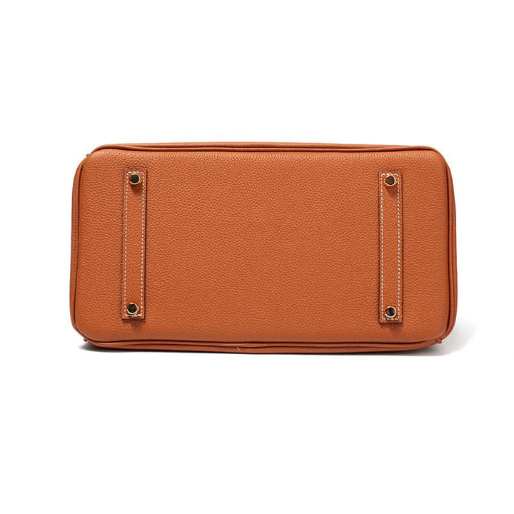 Top Handle Handbag with Turn Lock Closure for Women