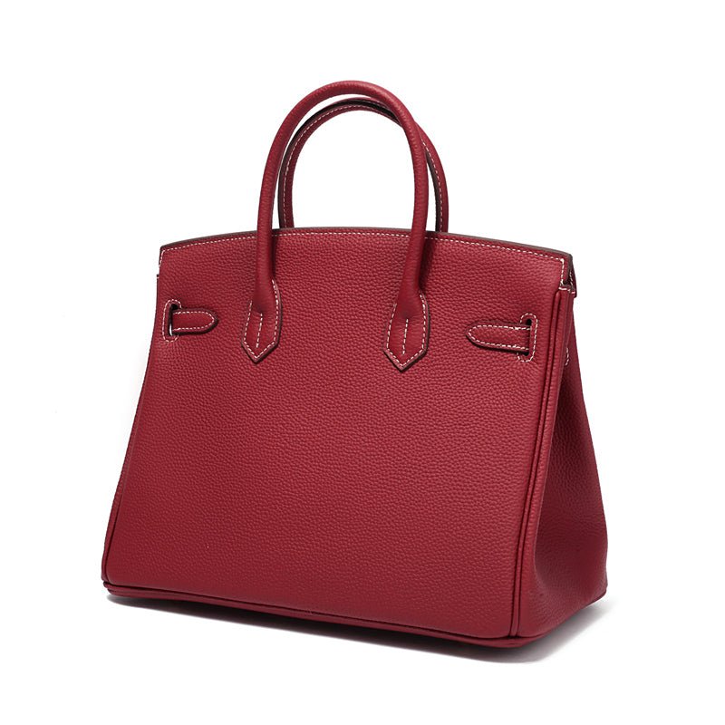 Top Handle Handbag with Turn Lock Closure for Women