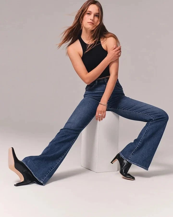 Jeans High Waist Relaxed Fit Straight Leg Casual Style