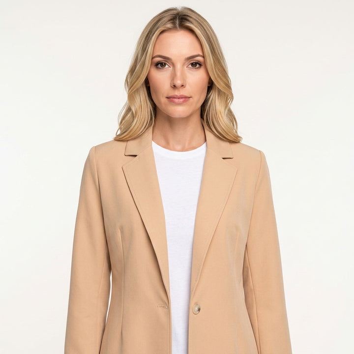 Blazer Single Button Tailored Fit Elegant Office Style