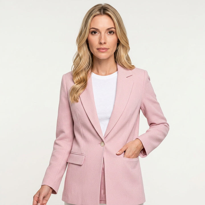 Blazer Single Button Tailored Fit Elegant Office Style