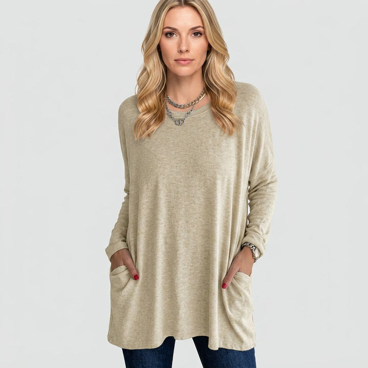 Tunic Oversized Long Sleeve Comfortable Relaxed Fit Casual Style