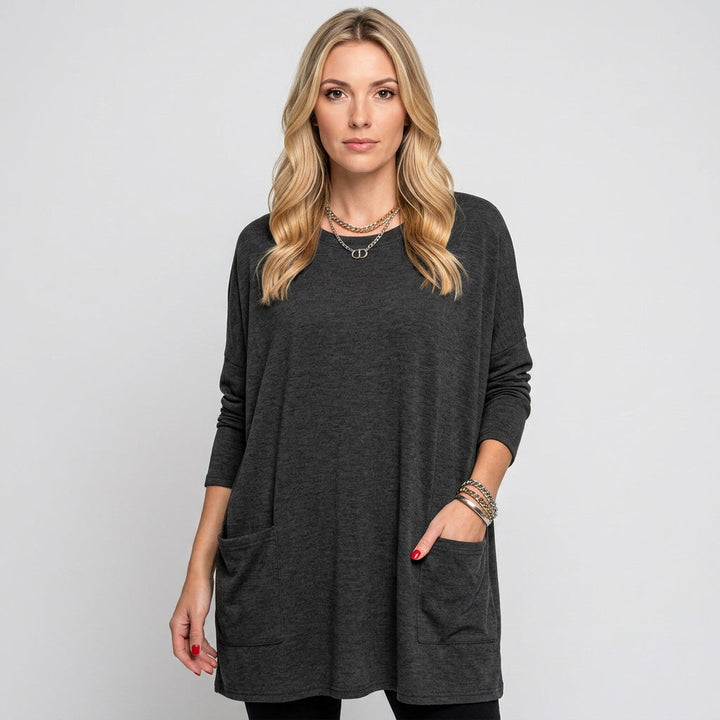 Tunic Oversized Long Sleeve Comfortable Relaxed Fit Casual Style
