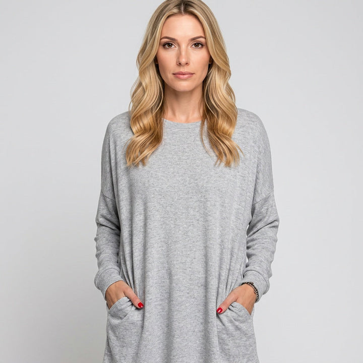 Tunic Oversized Long Sleeve Comfortable Relaxed Fit Casual Style