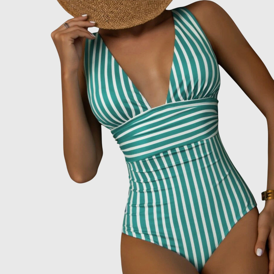 Shaped Swimsuit V Neck Summer Beach Swimwear Stylish Fit