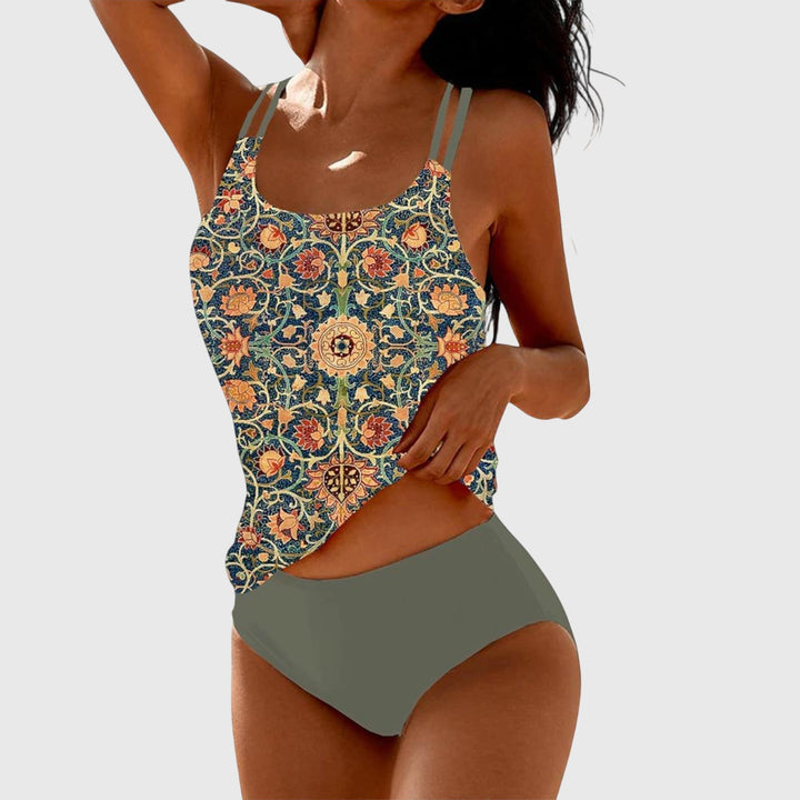 Tankini Shaped Adjustable Straps Summer Swimwear Stylish Fit