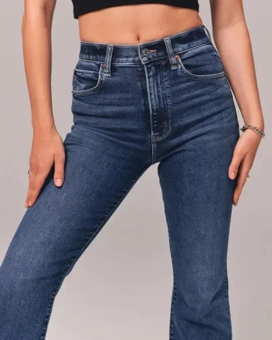 Jeans High Waist Relaxed Fit Straight Leg Casual Style