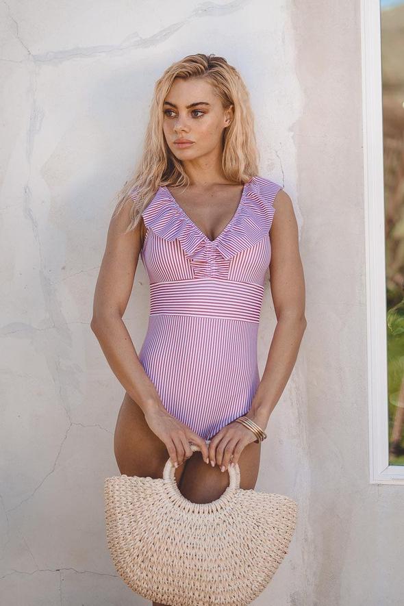 Swimsuit Vintage Print Stylish One Piece Summer Beach Style