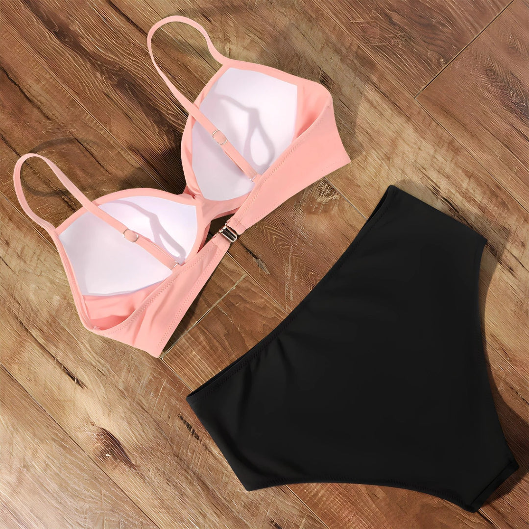 Bikini High Waisted Wrap Top Two Piece Swimwear