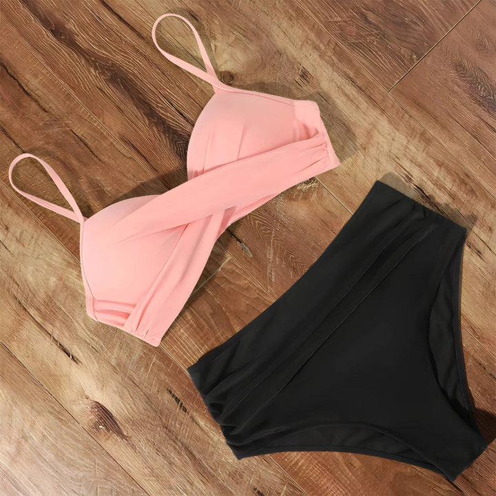 Bikini High Waisted Wrap Top Two Piece Swimwear