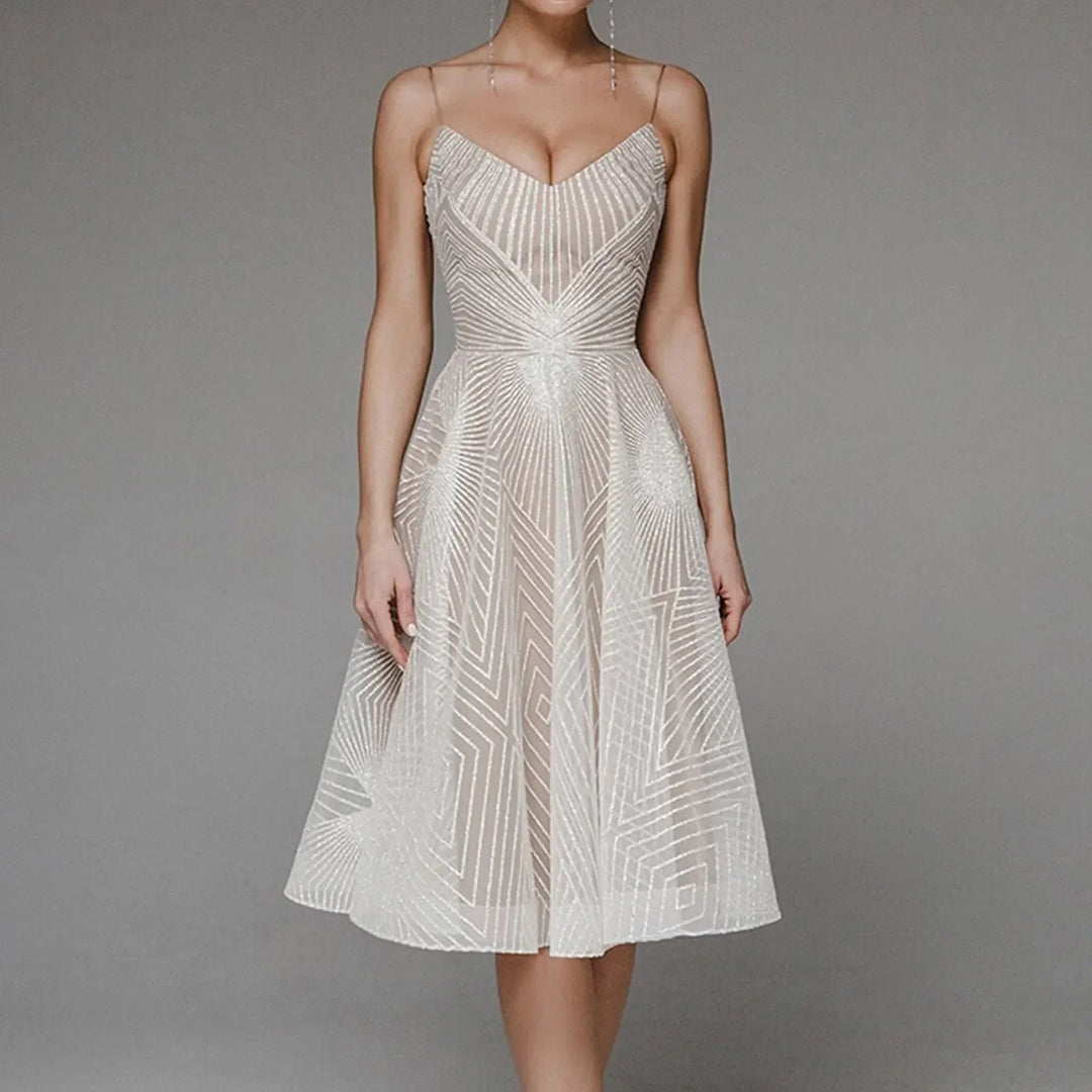 A-Line Cocktail Dress Elegant Structured Fit Timeless Style