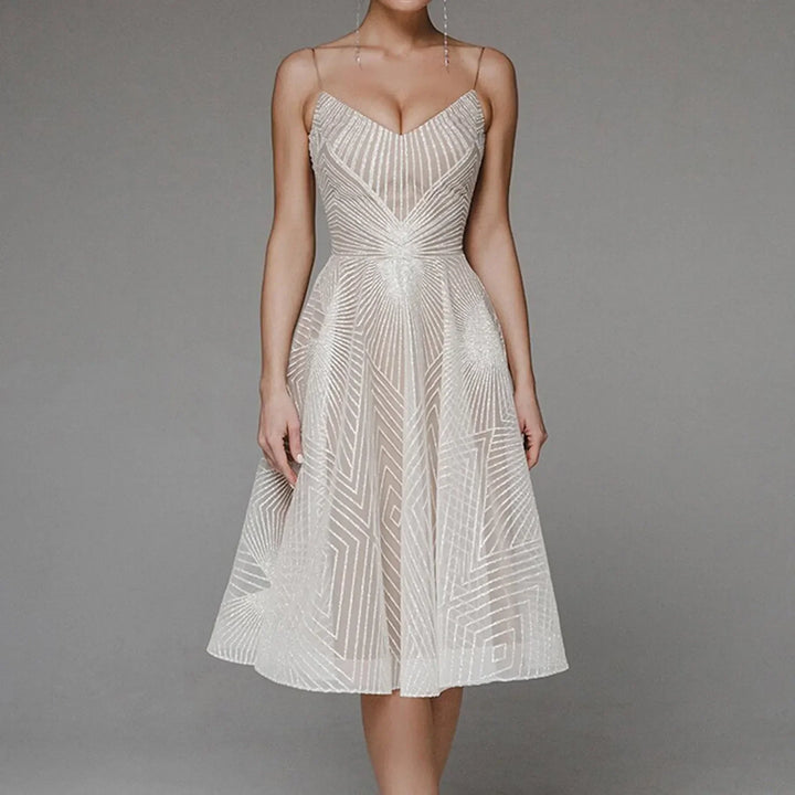 A-Line Cocktail Dress Elegant Structured Fit Timeless Style