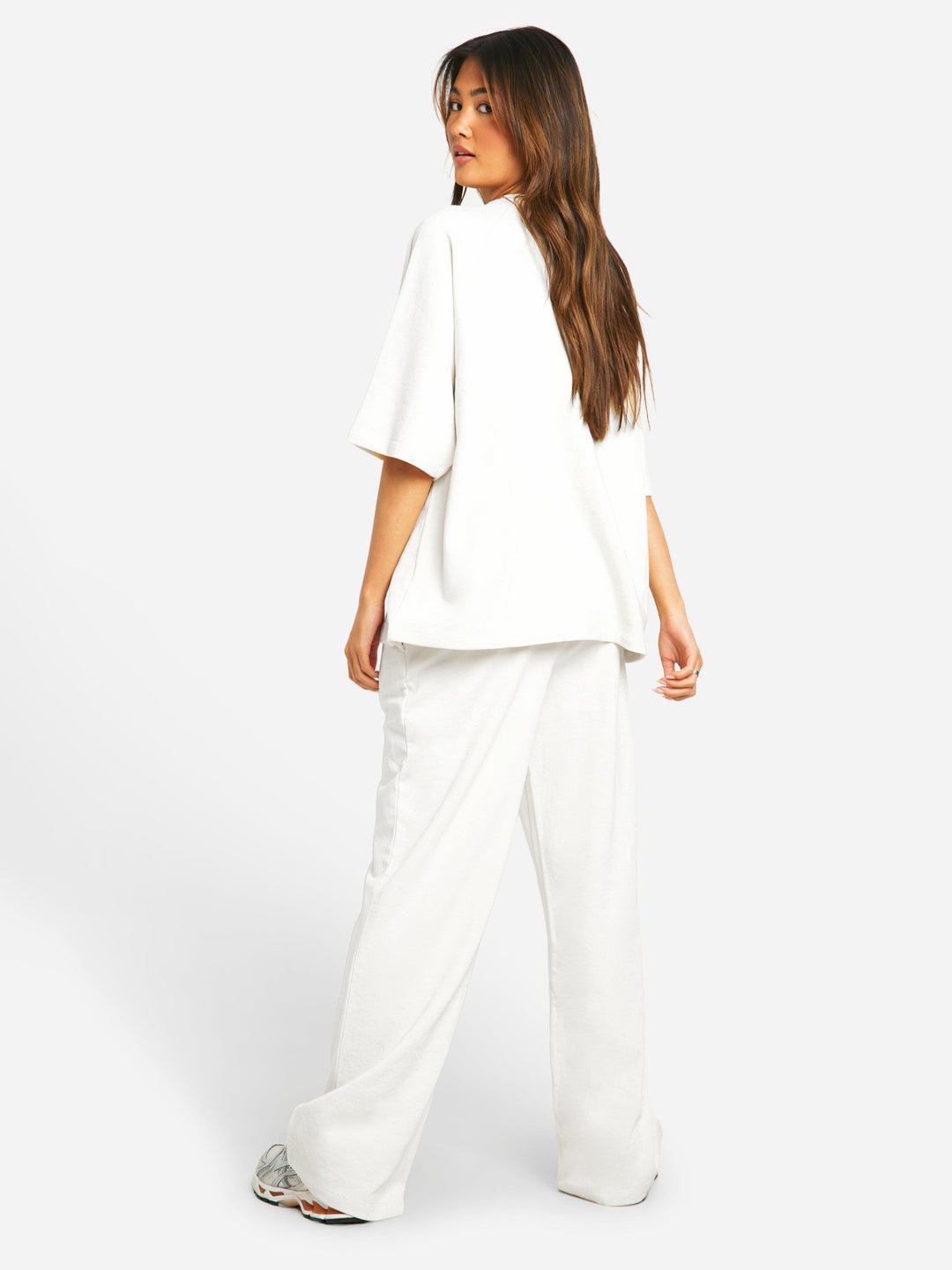 Two Piece Set Oversized Top Wide Leg Trousers Relaxed Summer Style