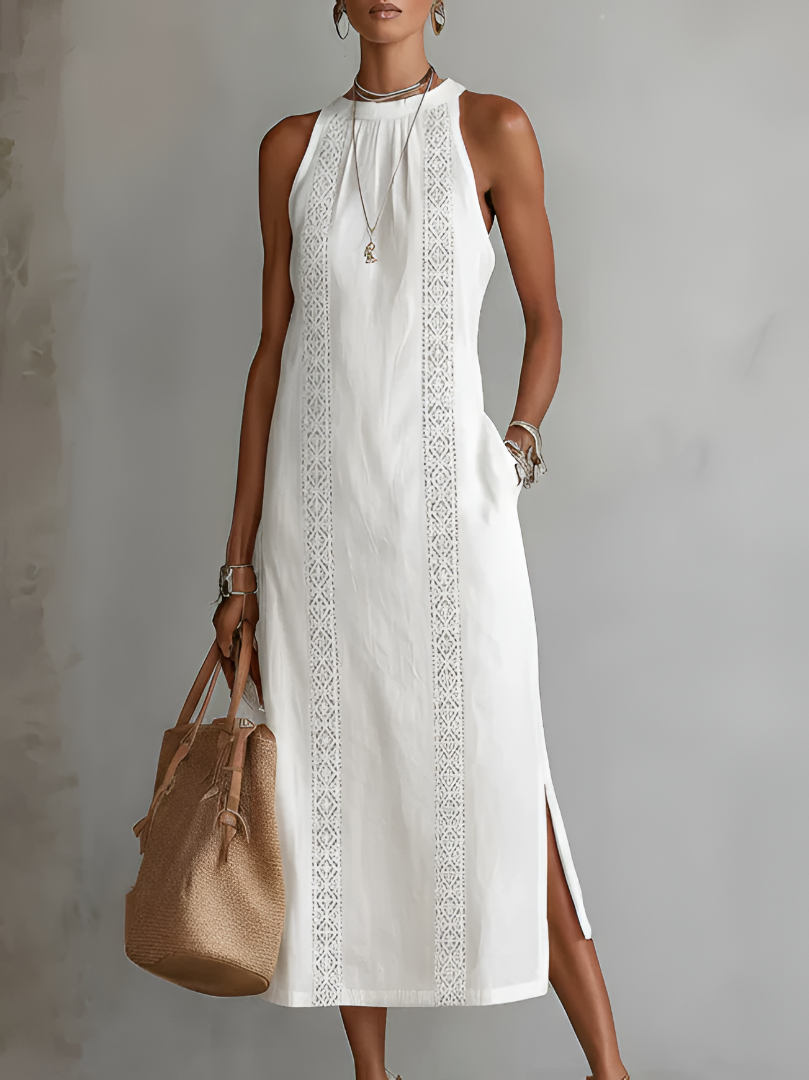 Midi Dress Elegant Tailored Silhouette Feminine Style