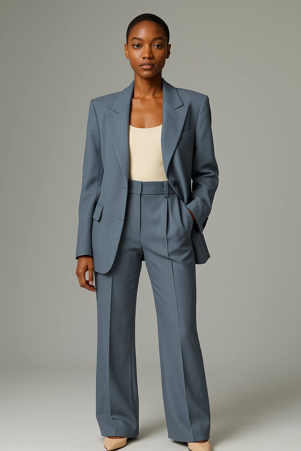 Two Piece Suit Women Blazer Trouser Set Business Office Formal Style