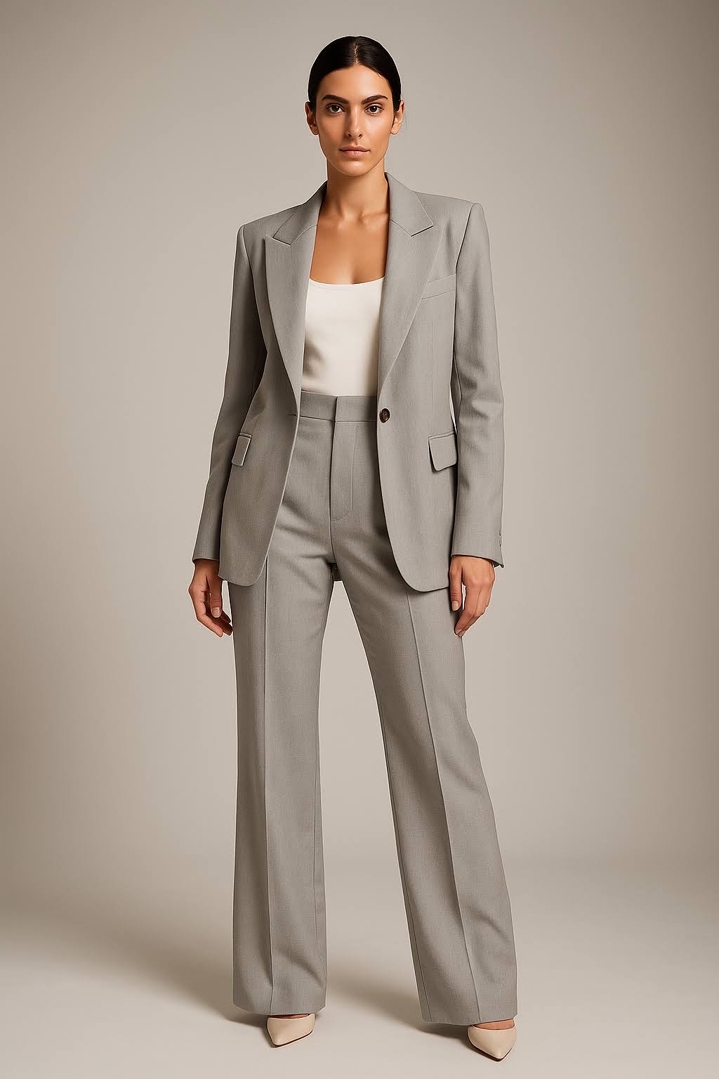 Two Piece Suit Women Blazer Trouser Set Business Office Formal Style