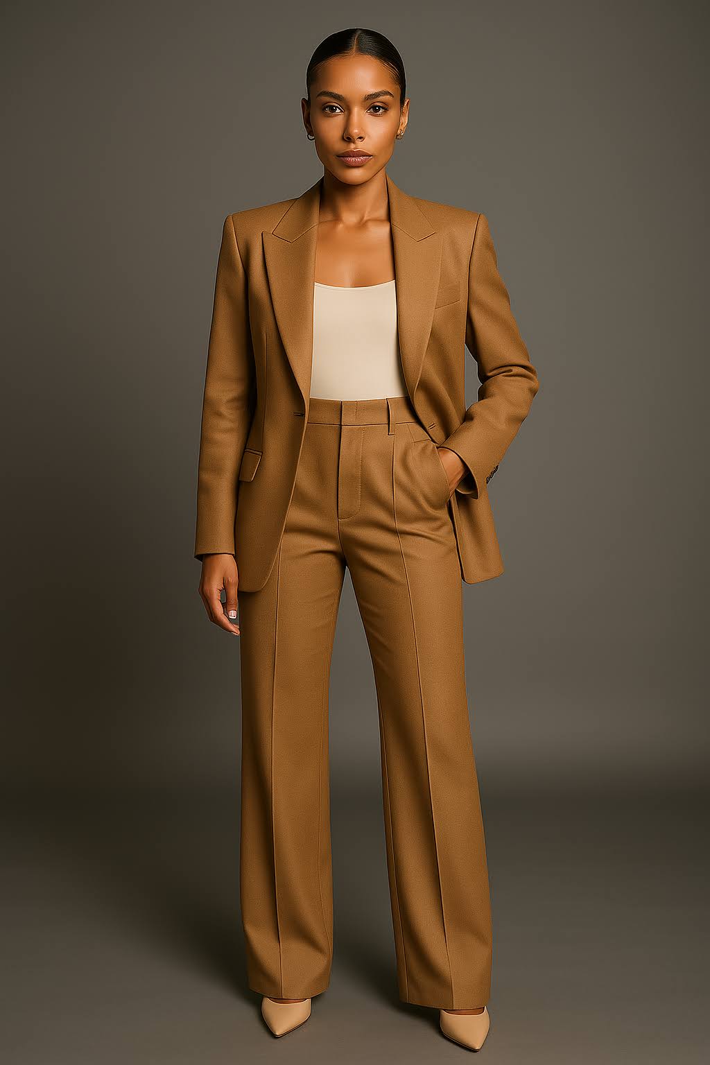 Two Piece Suit Women Blazer Trouser Set Business Office Formal Style