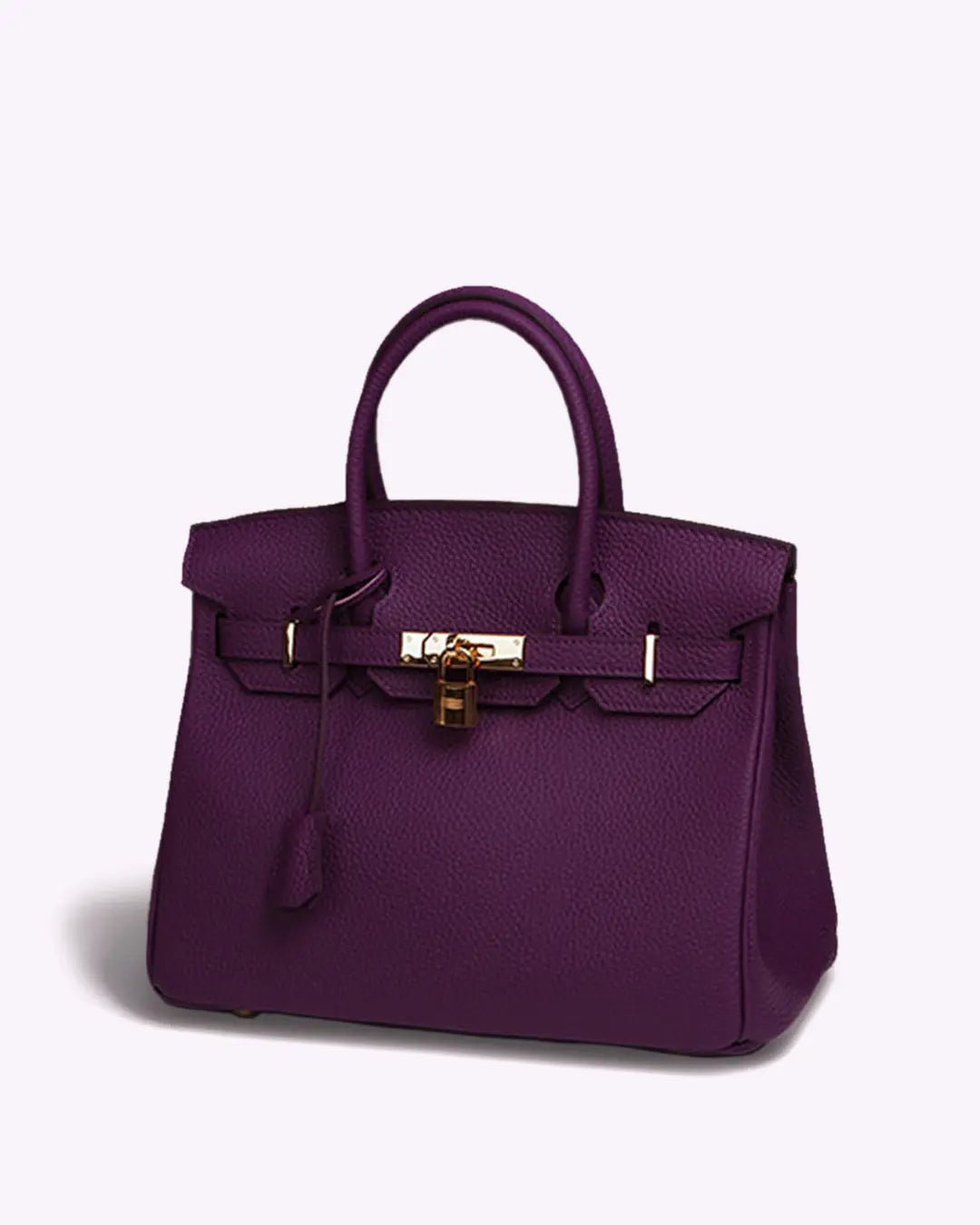 Top Handle Handbag with Turn Lock Closure for Women