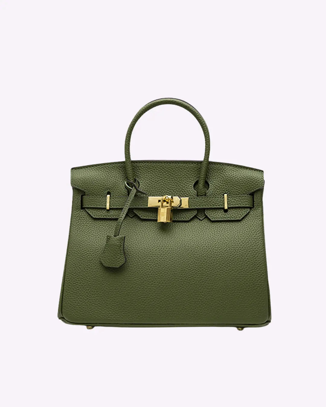 Top Handle Handbag with Turn Lock Closure for Women