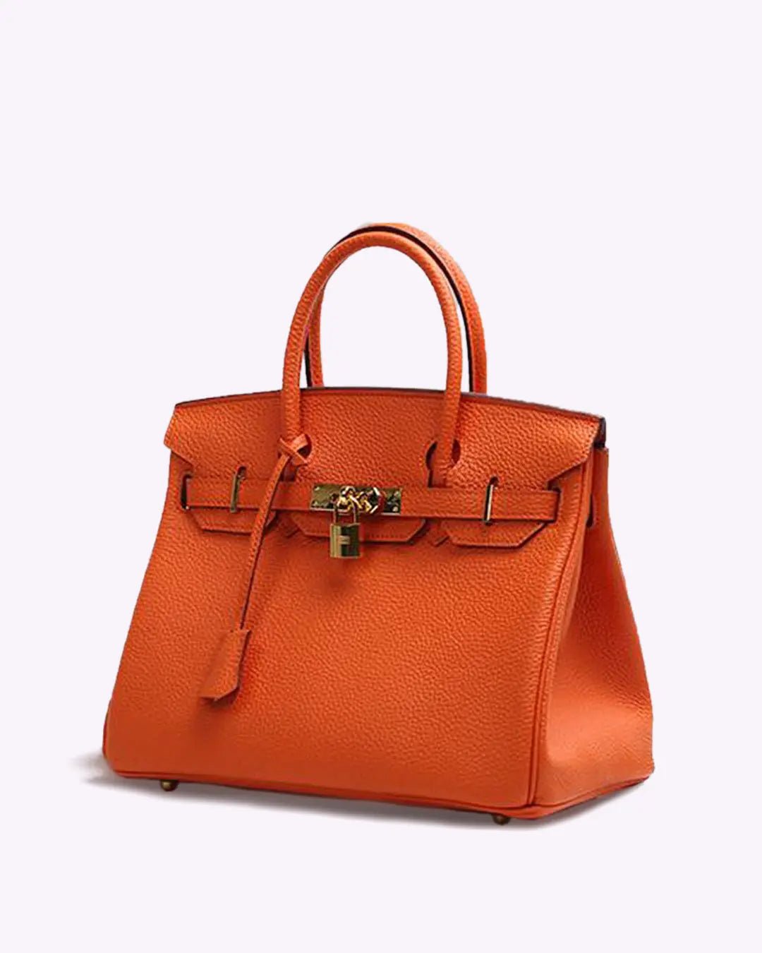 Top Handle Handbag with Turn Lock Closure for Women