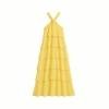 Maxi Dress Halter Neck Tiered Ruffle Elegant Evening Style