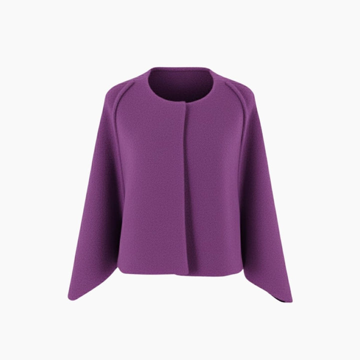 Cape Top Blazer Style Draped Sleeve Structured Elegant Minimal Style