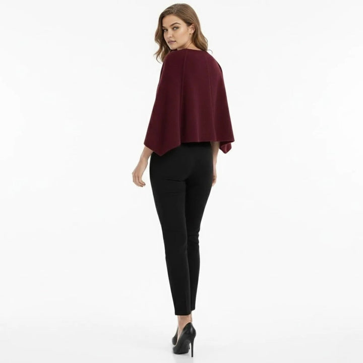 Cape Top Blazer Style Draped Sleeve Structured Elegant Minimal Style