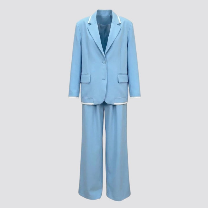 Relaxed Fit Blazer and Wide Leg Trousers Suit Set – Effortless Tailored Style