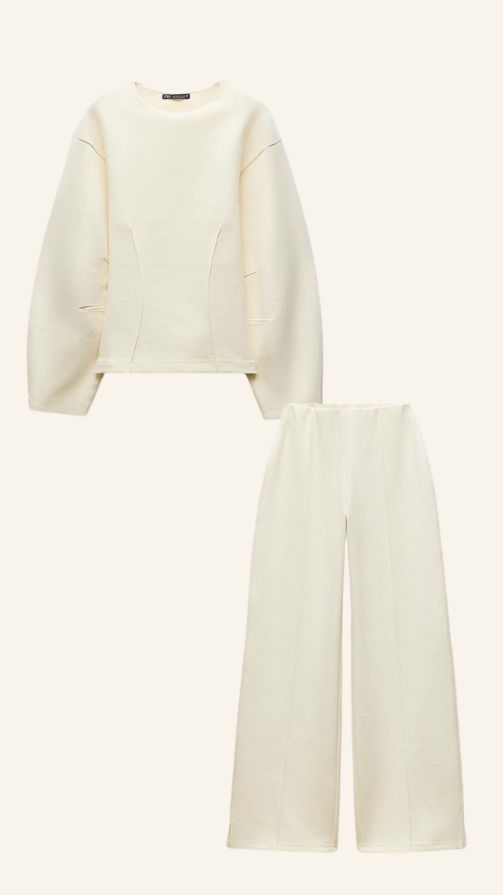 Two Piece Set Women Oversized Top Wide Leg Pants Relaxed Fit