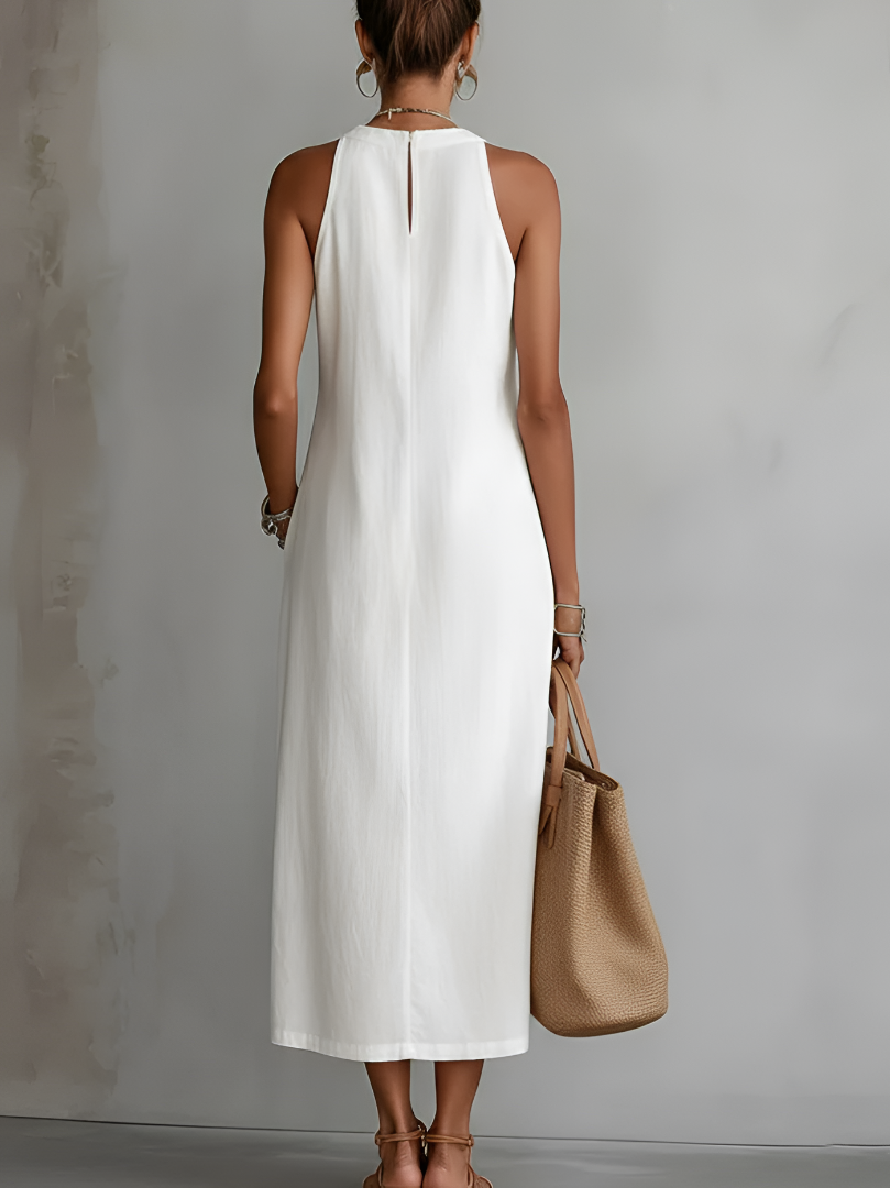 Midi Dress Elegant Tailored Silhouette Feminine Style