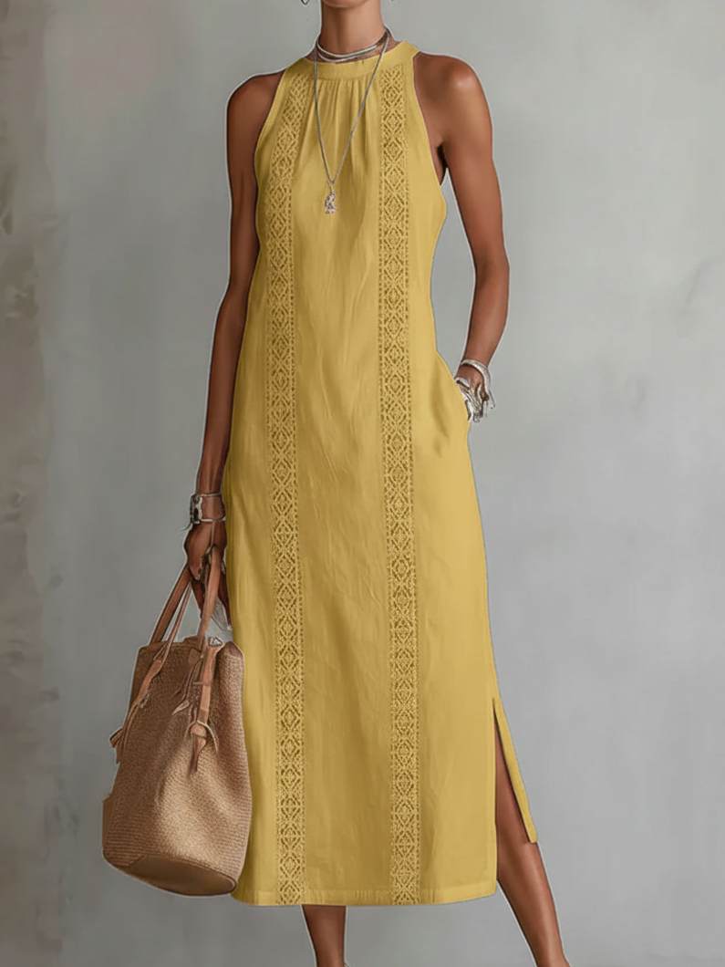 Midi Dress Elegant Tailored Silhouette Feminine Style