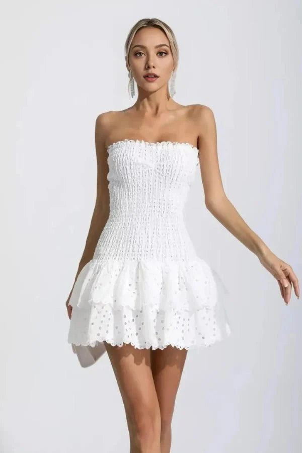Strapless Mini Dress Summer Style Flattering Fit