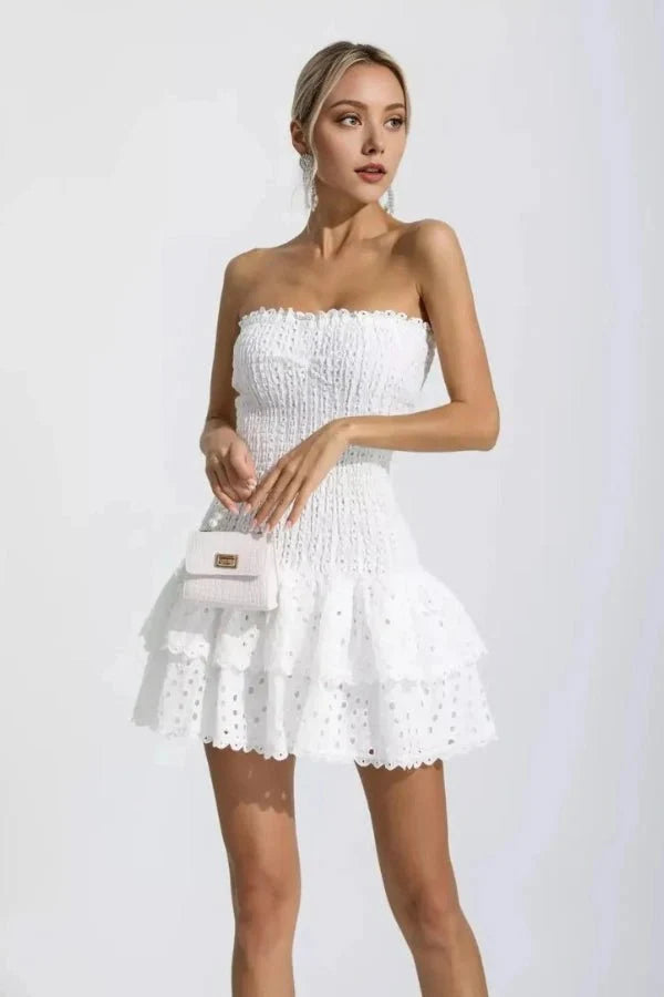 Strapless Mini Dress Summer Style Flattering Fit