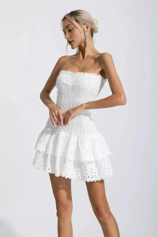 Strapless Mini Dress Summer Style Flattering Fit