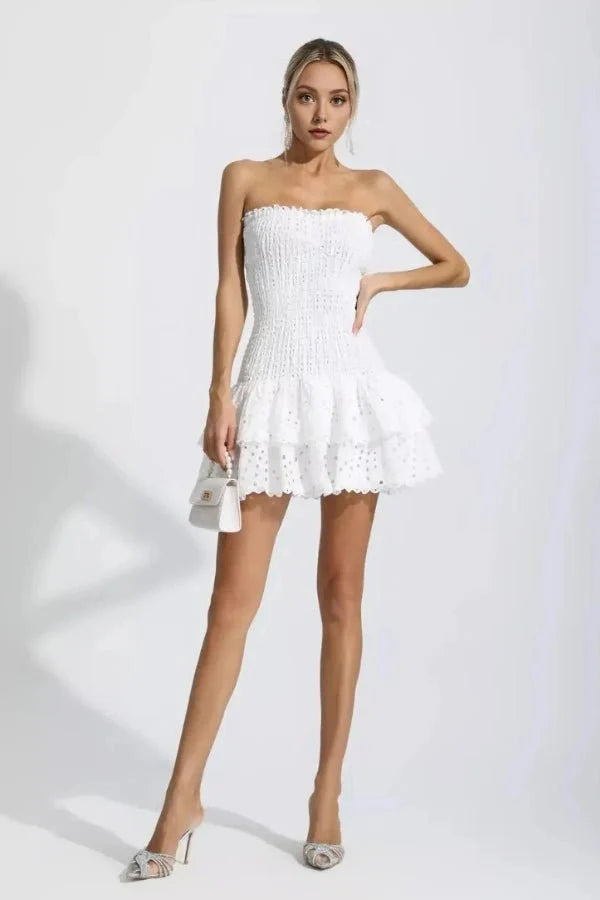 Strapless Mini Dress Summer Style Flattering Fit