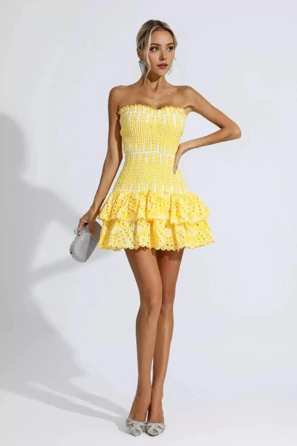 Strapless Mini Dress Summer Style Flattering Fit