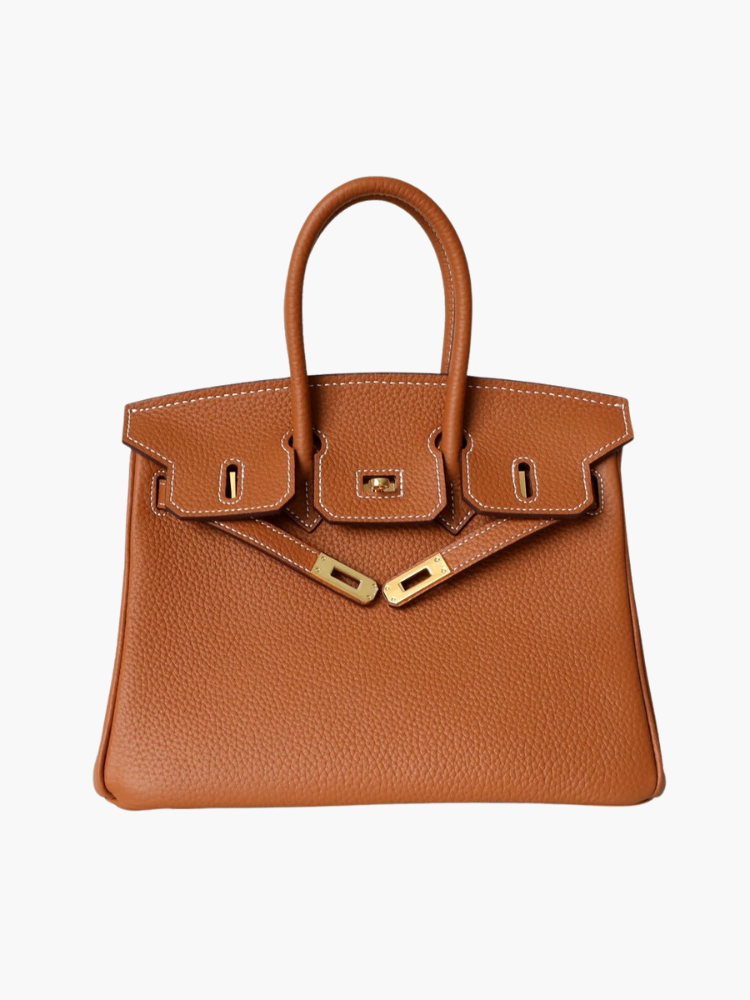 Top Handle Handbag with Turn Lock Closure for Women