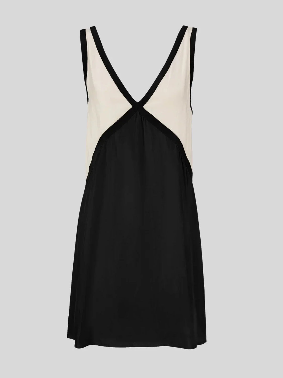 Mini Dress with Contrast Trim and Open Back for Women