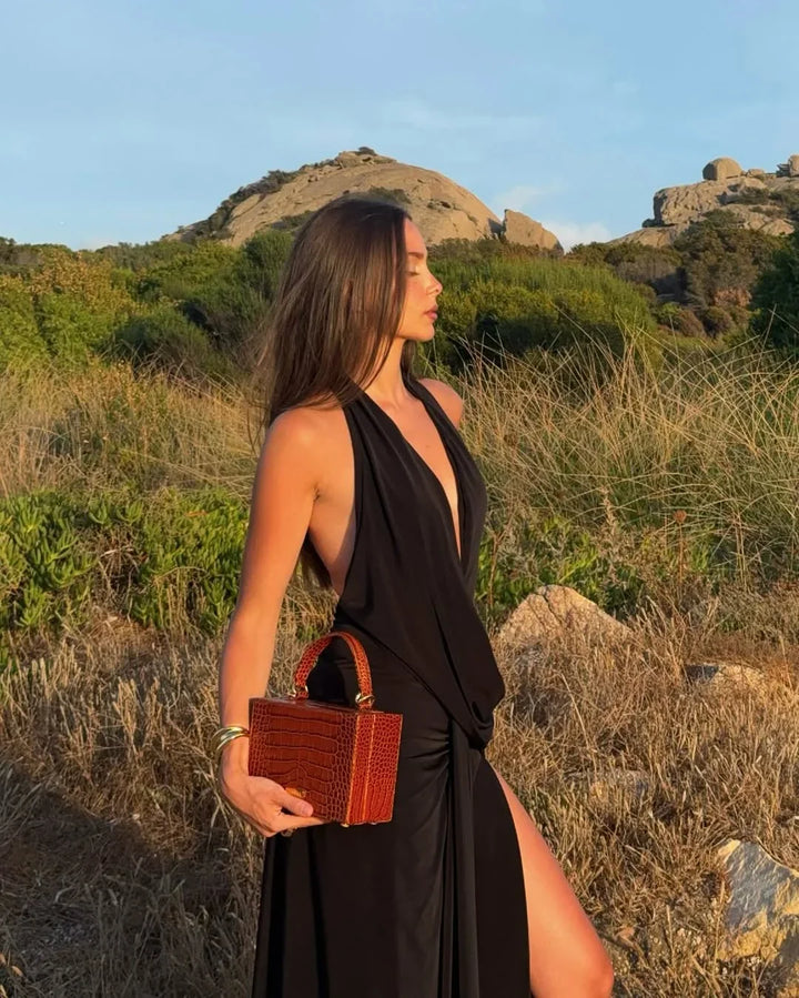 Maxi Dress Open Back Sleeveless for Women