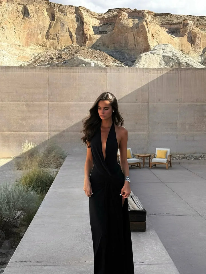 Maxi Dress Open Back Sleeveless for Women