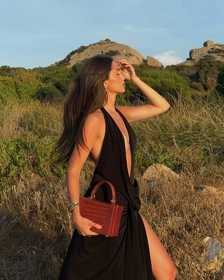 Maxi Dress Open Back Sleeveless for Women