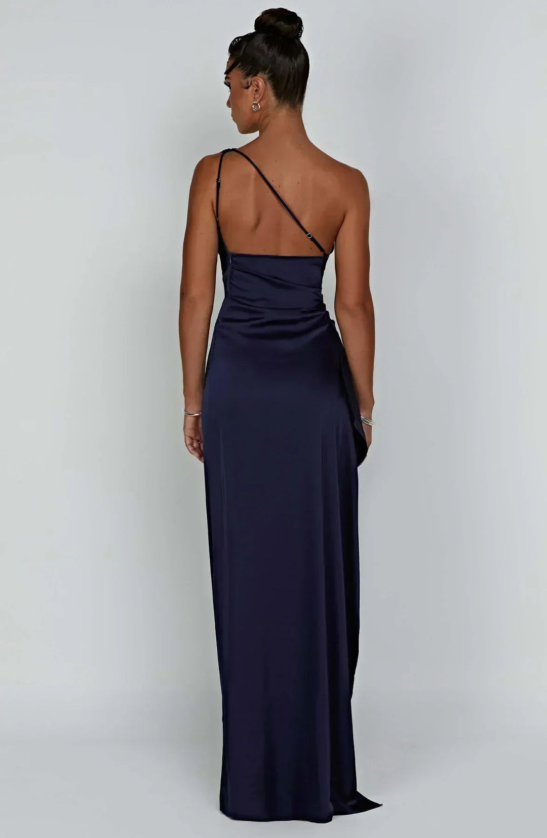 Long Asymmetrical Dress for Women with Elegant Slit