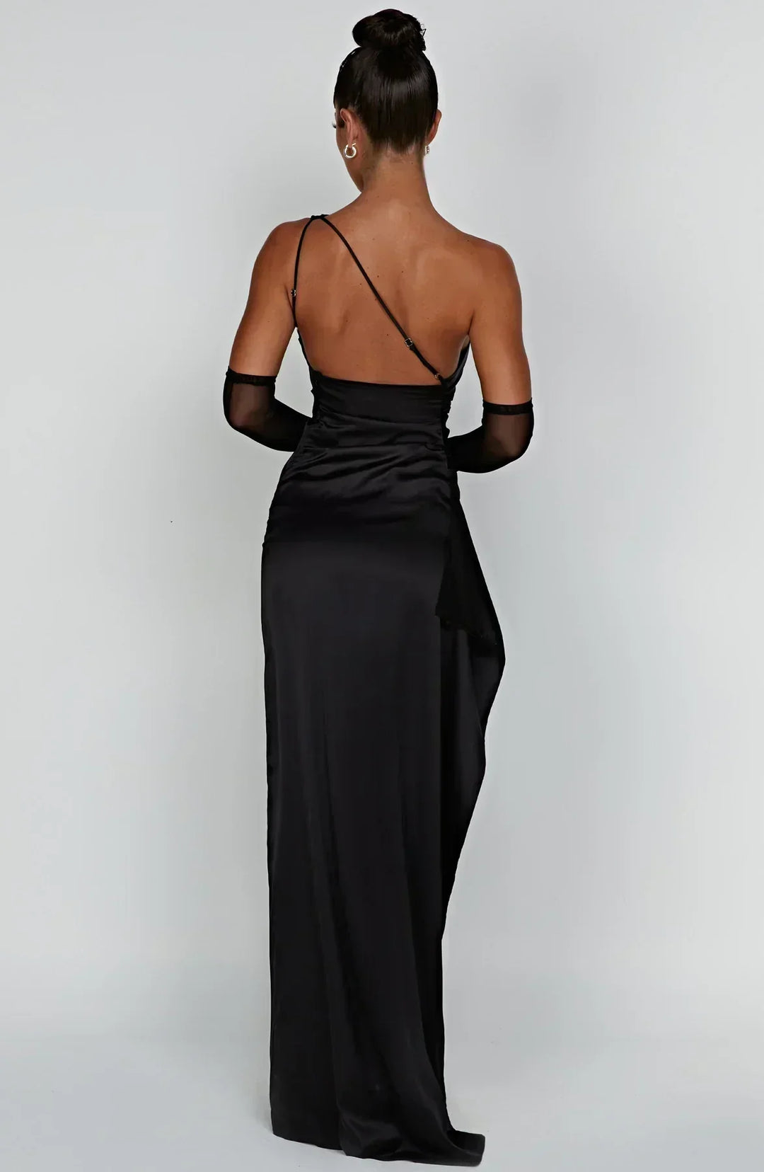 Long Asymmetrical Dress for Women with Elegant Slit