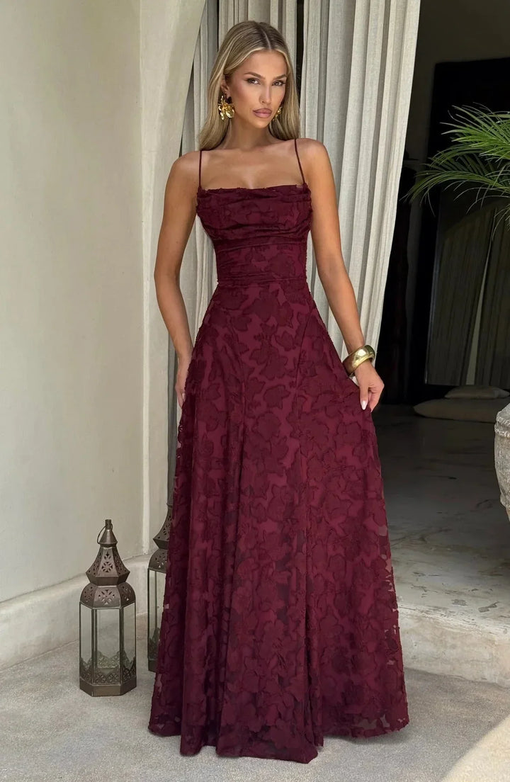Floral Long Dress for Women Sleeveless