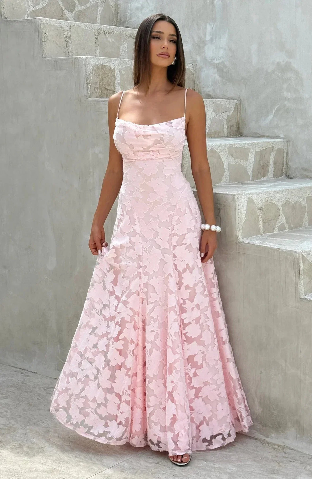 Floral Long Dress for Women Sleeveless