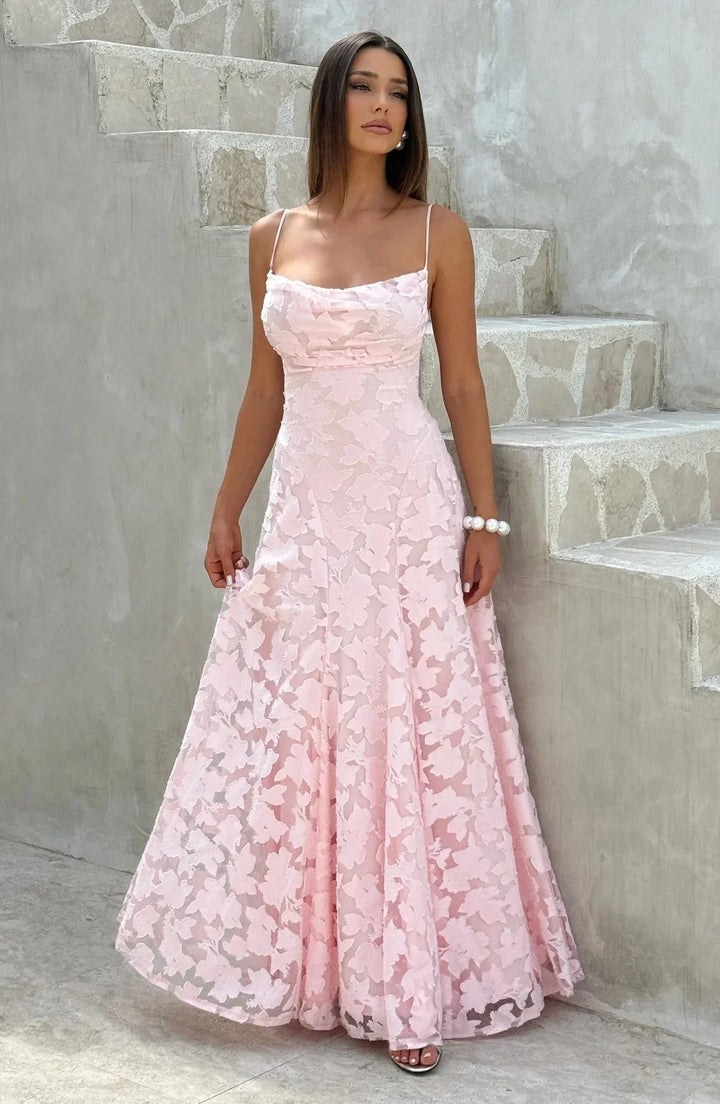 Floral Long Dress for Women Sleeveless