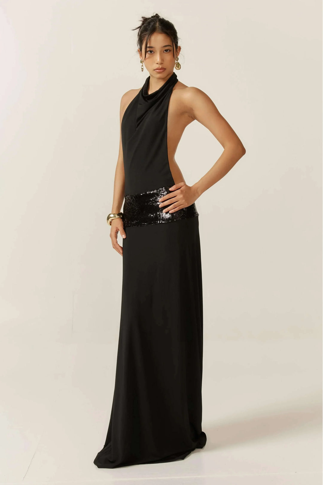 Maxi Dress Open Back Sleeveless for Women