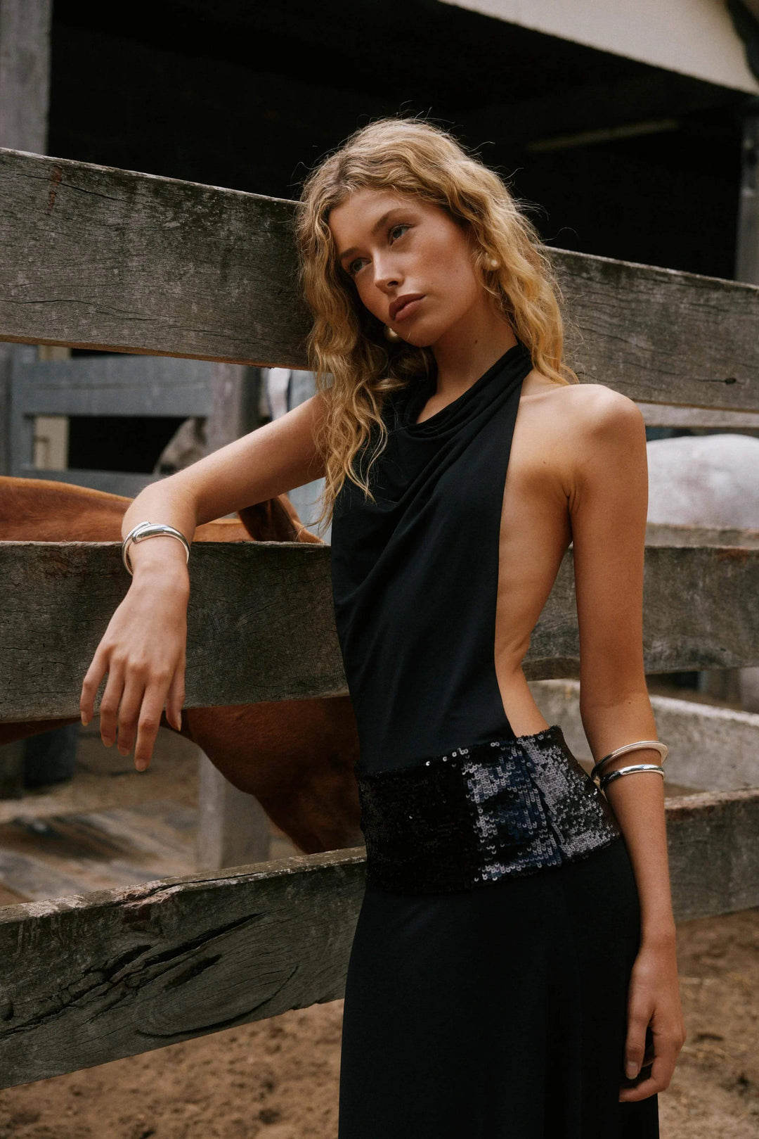 Maxi Dress Open Back Sleeveless for Women